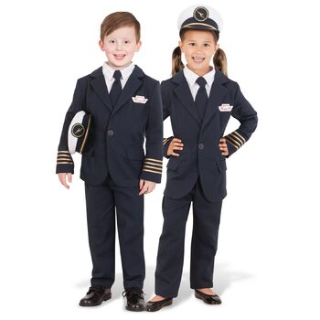 Rubies Qantas Captain's Uniform Kids Dress Up Costume - Size 3-5