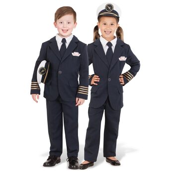 Rubies Qantas Captain's Uniform Kids Dress Up Costume - Size 6-8