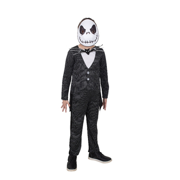 The Nightmare Before Christmas Jack Skellington Deluxe Costume Party Dress-Up - Size 6-8y