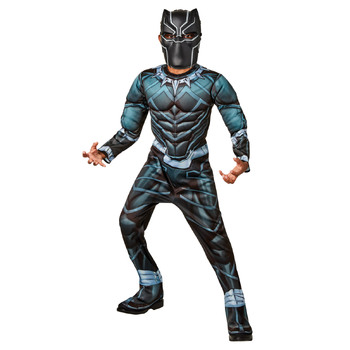 Marvel Black Panther Deluxe Boys Dress Up Costume - Size 9-10 Yrs