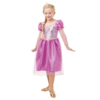 Disney Rapunzel Glitter & Sparkle Dress Up Costume - Size 6-8y