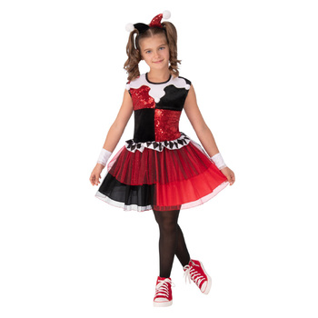 Dc Comics Harley Quinn Deluxe Tutu Girls Dress Up Costume - Size 3-5 Yrs