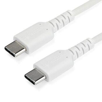 1 m (3.3 ft) USB C Cable – White – Aramid Fiber