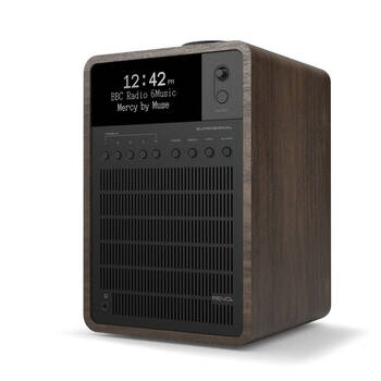 Revo SuperSignal Walnut Tabletop Radio w/ Bluetooth 13.5x21cm - Walnut Black
