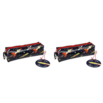 2PK Rex London Pencil Case Stationery Organiser 9x21cm - Space Age
