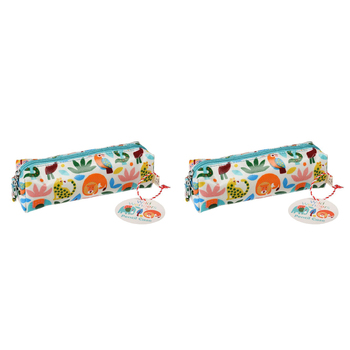 2PK Rex London Pencil Case Stationery Organiser 9x21cm - Wild Wonders