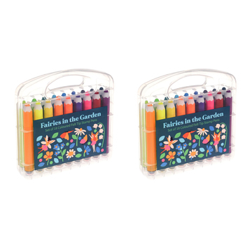 2x 18pc Rex London Felt Tip Stamp Pens Kit Fairies in the Garden