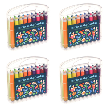 4x 18pc Rex London Felt Tip Stamp Pens Kit Fairies in the Garden