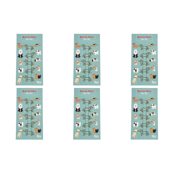 6x 5pc Rex London Animal Dog-Shaped Paper Clips - Best in Show