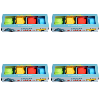4x 4pc Rex London Pencil Erasers Writing stationery Car Road Trip 3y+