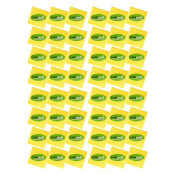 4PK 12pc Gusspak Stick On Notes 76mm x 76mm Yellow 100 Sheets/Pad