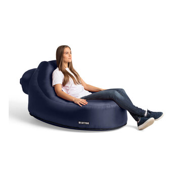 Softybag Inflatable 175cm Chair Camping Lounge - Navy Blue