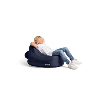 Softybag Inflatable 85cm Chair Kids Camping Lounge - Navy Blue