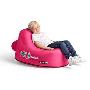 Softybag Inflatable 85cm Chair Kids Camping Lounge - Smurf Pink