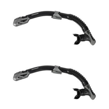 2PK Mirage Infinity Dry Top Snorkelling Snorkel Breathing Tube Black