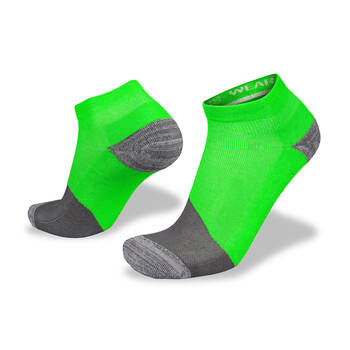 Wilderness Wear Active Bamboo Runner AU 3-8 Lime Charcoal Socks