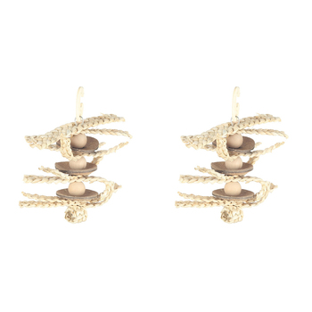 2PK Nature Island Coconut Munch Hide & Play Mobile Rabbit Chew/Gnaw Pet Toy Natural