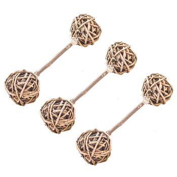 3PK Nature Island Willow Dumbbell Rabbit/Guinea Pig Small Pet Play/Chew Toy Natural