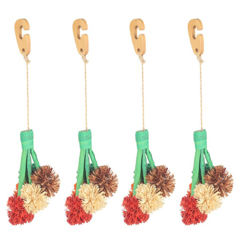 4PK Nature Island Maize Loofah Balls Bunny/Chinchilla Small Pet Activity Toy Green