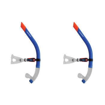 2PK Mirage Unisex Adult Silicone Swimming Snorkel Breathing Tube Blue