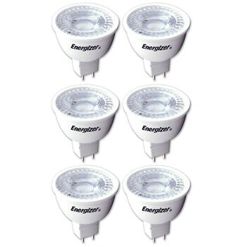 6PK Energizer LED GU5.3/MR16 5W/345LM Warm White Downlight