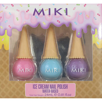 3pc Miki Water Based Ice Cream Nail Polish 5y+/8mL Multi Coloured