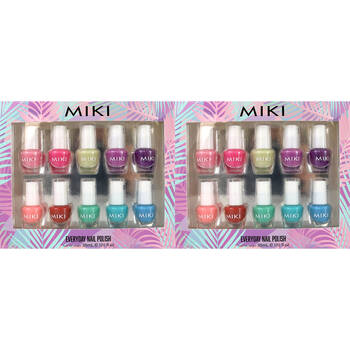 2PK 10pc Miki Everyday Nail Polish 5y+/3.5mL Multi Coloured