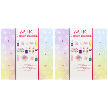 2PK Miki 12 Day Advent Calendar Cosmetic/Beauty Accessories Set