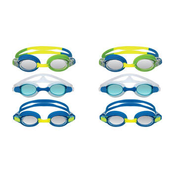 2x 3pc Mirage Anti-Fog UV Resistant Swimming Goggles Set Junior Multicoloured