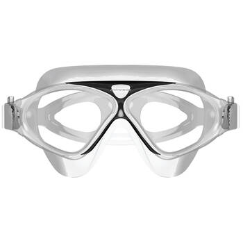 Mirage Adult Lethal Oversized Silicone Swimming Goggles Clear/Black