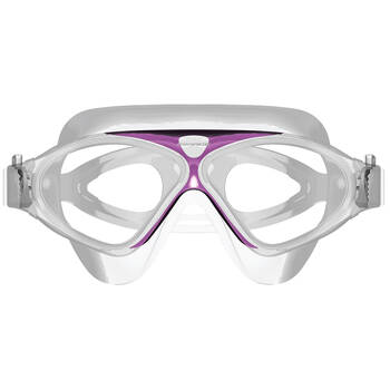 Mirage Adult Lethal Oversized Silicone Swimming Goggles Clear/Purple