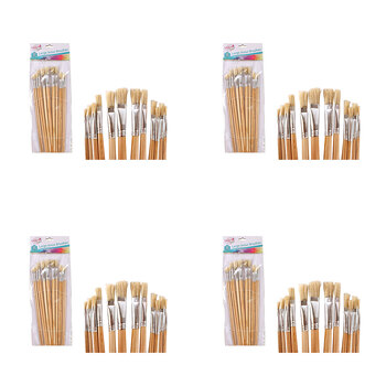 4x 12pc Studio Works Artist Brushes Large 12 Assorted Sizes Creative Toolkit