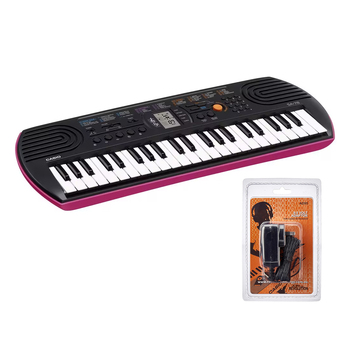Casio SA-78 Casiotone Mini Portable Keyboard/Piano w/Wall Adaptor Black