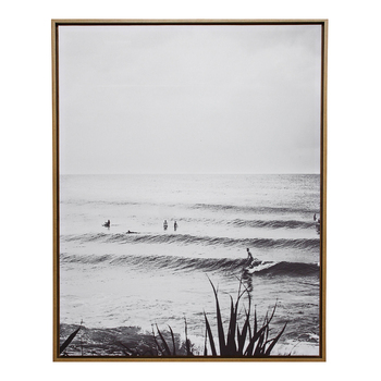 LVD Framed 80x100cm Canvas/Resin Surf Beach Wall Art Display
