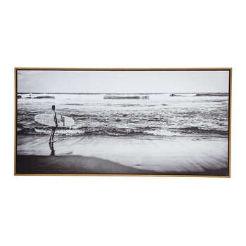 LVD Framed 70x140cm Canvas/Resin Surf Watch Wall Art Display