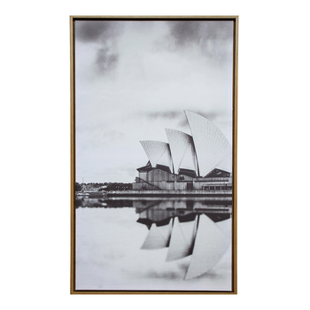 LVD Framed 60x100cm Canvas/Resin Opera House Wall Art Display