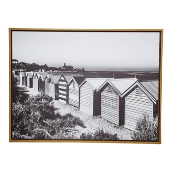 LVD Framed 60x80cm Canvas/Resin Brighton Beach Wall Art Display