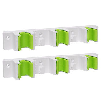 2PK Sabco Wall Mountable Handle Holder f/ Brooms/Mops