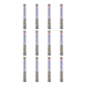 12x 20pc HEM Hexa White Sage Scent Incense Sticks Meditation Fragrance