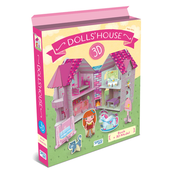 Sassi 30cm Dollhouse Kids/Children Fun Play 3D Assemble Build & Book 3y+
