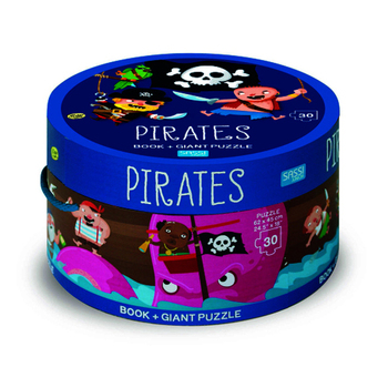 30pc Sassi Junior Pirates Book & Giant Puzzle Game Kids 3y+