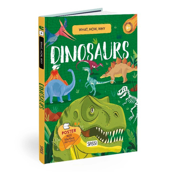 Sassi Book & Poster Kids/Children What How & Why Dinosaurs 6y+