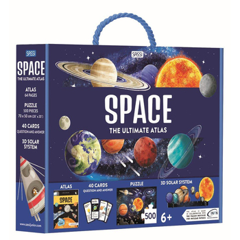 500pc Sassi Space Kids/Children Fun The Ultimate Atlas and Puzzle Set 6+