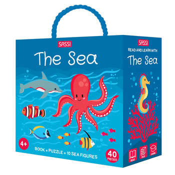40pc Sassi The Sea Kids/Children Fun Play 3D Puzzle & Book Set 4+
