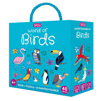 40pc Sassi 3D Puzzle & Story Book Kids Activity Set World of Birds 4y+