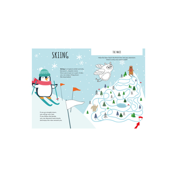 3PK Sassi Kids/Children Educational Stickers & Activities Book - Winter 3y+