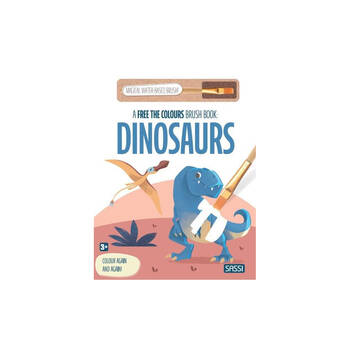 Sassi Free the Colours Reusable Paint Brush Book - Dinosaurs 3y+