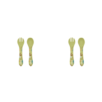 2PK Sassi Silicone Cutlery Set Cracky the Dinosaur Baby/Childrens Tableware 6m+