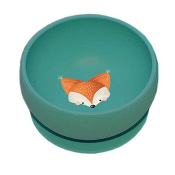 Sassi Baby/Toddler Microwaveable Silicone Feeding Meal Bowl Crunchy The Fox 6m+