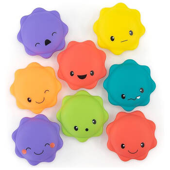 8pc Sassy Baby Macaron Water Squirters Kids Bath Toy 6m+